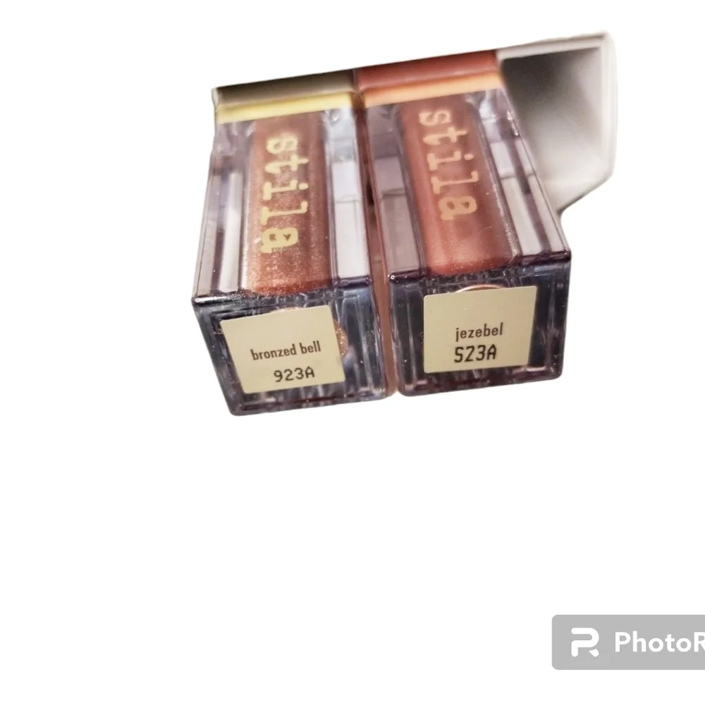 2 Stila‎ RAZZLE-DAZZLE Liquid Eyeshadow Duo BRONZED BELL & JEZEBEL